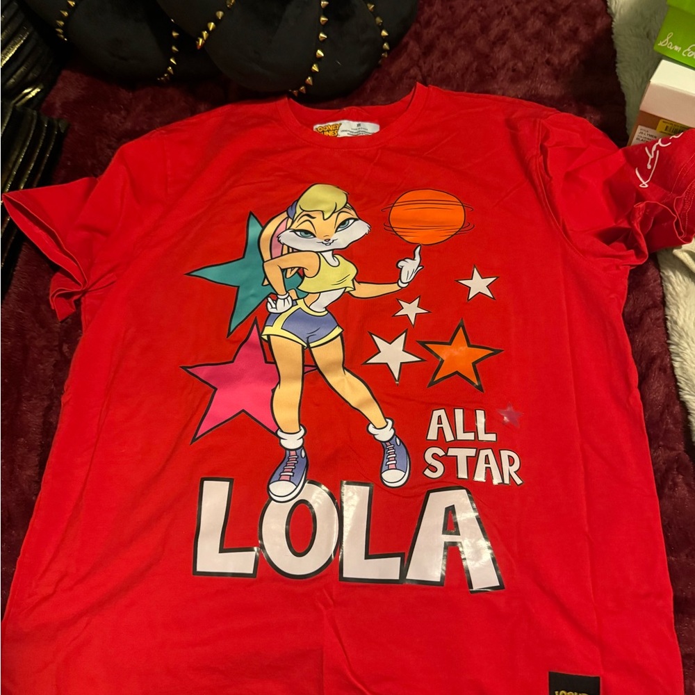 Warner Bros. Red Cartoon Character Short Sleeve Tee